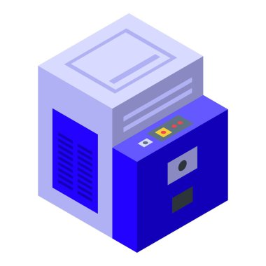 Kitap yazdırma ikonu izometrik vektörü. Okul eğitimi. Şekli aç