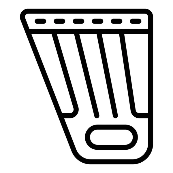 Kantele Icon Outline Vector Retro Music Culture Audio — Stock Vector