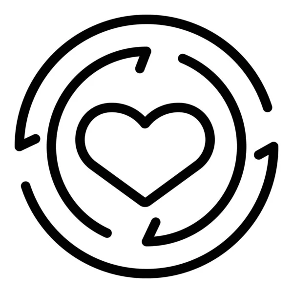 Charity Love Icon Outline Vektor Armutskind Privatperson — Stockvektor