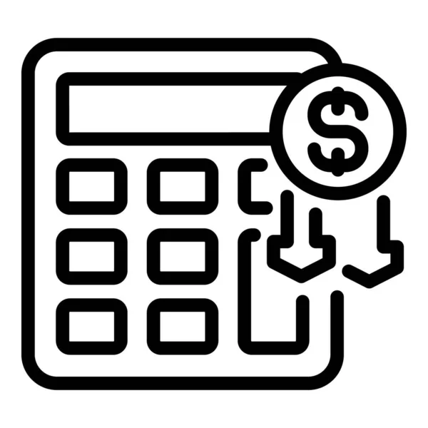 Financiën Calculator Pictogram Schets Vector Arme Mensen Kind Hongerig — Stockvector