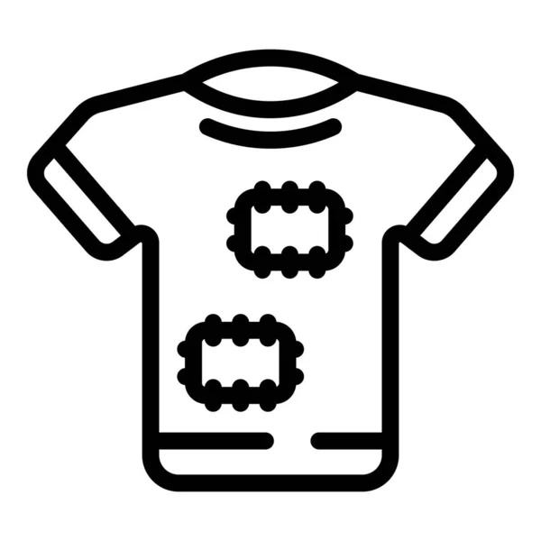 Вектор Очертаний Значка Бедной Рубашки Бедняга Голодный Нищий — стоковый вектор