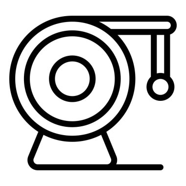 Boks dong ses simgesi dış hat vektörü. Dövüş boksörü. Spor salonu.