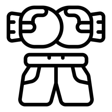 Club shorts icon outline vector. Boxing fighter. Champion box clipart