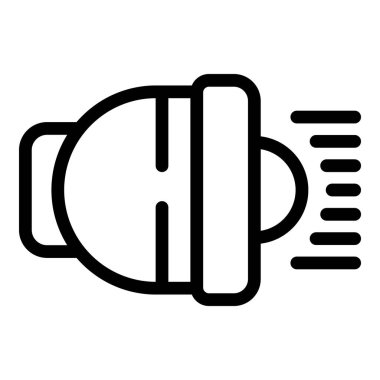 Kukla tiyatrosu megafon ikonu ana hatları vektörü. Oyuncak bebek oyunu. Tiyatroyu göster