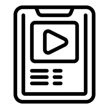 Kukla tiyatrosu video oyun ikonu ana hatları vektörü. Sahneyi göster. Çocuk perdesi