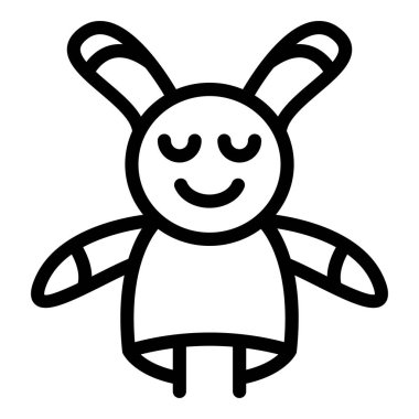 Kukla oyuncağı hayvan ikonu ana hatları vektörü. Tiyatro gösterisi. Sahne perdesi