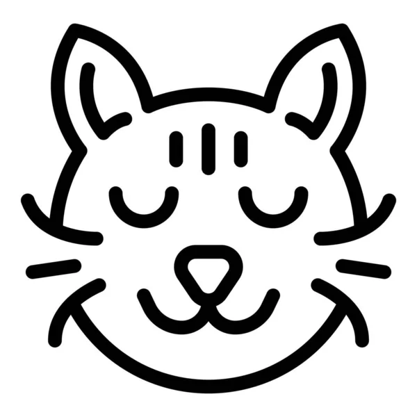 Katze Gesundheit Symbol Umrissvektor Haustier Tierfutter — Stockvektor