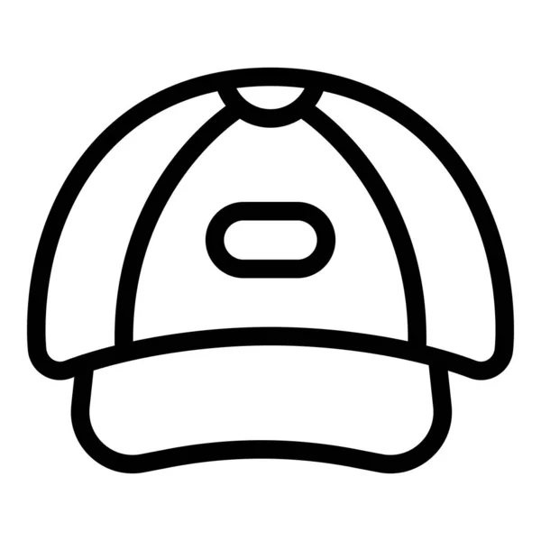 Baseball Cap Icon Outline Vector Sport Visor Uniform Base — Stock Vector