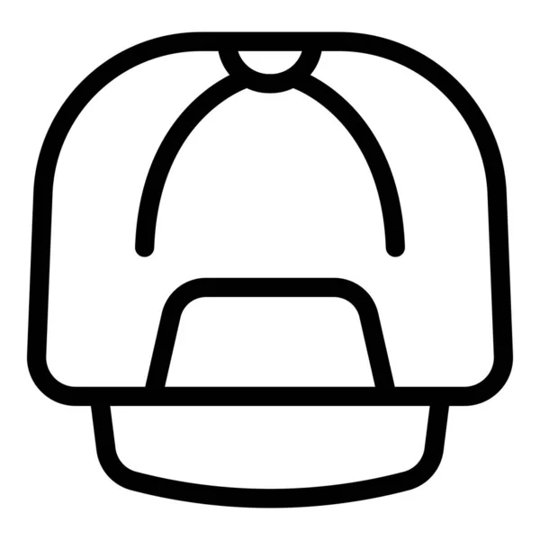 Back Cap Icon Outline Vector Front Hat Visor Sport — Stock Vector