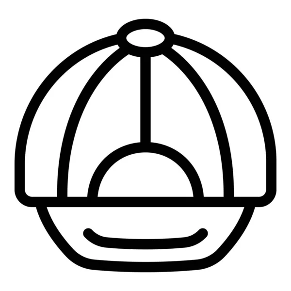 Κάλυκας Διάνυσμα Περίγραμμα Εικονιδίου Visor Καπέλο Του Μπέιζμπολ Μόδα Απλή — Διανυσματικό Αρχείο