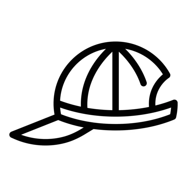 Blank Cap Icon Outline Vector Baseball Sport Fabric Base — Stock Vector