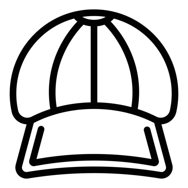 Φορέστε Εικονίδιο Καπέλο Διάνυσμα Περίγραμμα Καπέλο Του Μπέιζμπολ Αθλητισμός Επέστρεψε — Διανυσματικό Αρχείο