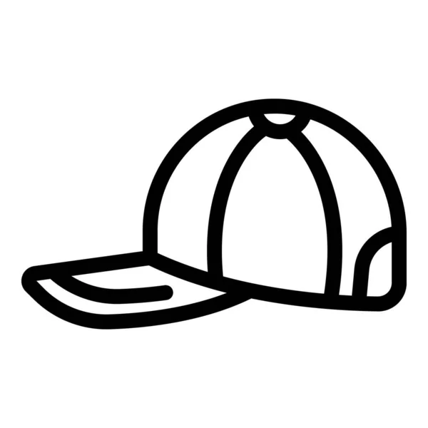 Θέση Περιγράμματος Εικονιδίων Καπέλων Φορτηγατζή Καπέλο Του Μπέιζμπολ Βάση Σύγχρονη — Διανυσματικό Αρχείο