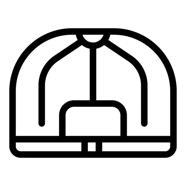 Umrissvektor Des Sonnenkappen Symbols Baseballmütze Kopfuniform — Stockvektor