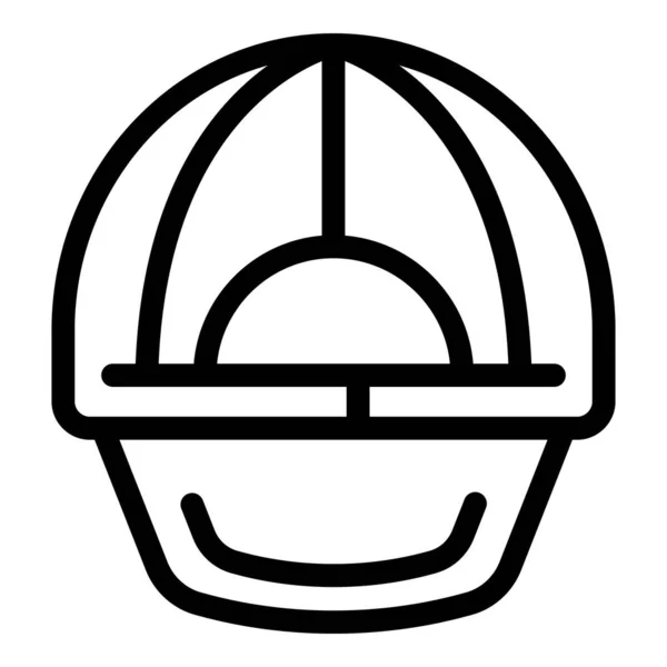 Ikon Cap Sekolah Garis Besar Vektor Topi Baseball Pakaian Kasual - Stok Vektor