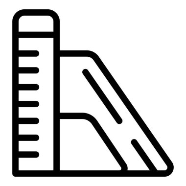 Şehir rampası ikon ana hatları vektörü. Spor sahnesi. Arena sürücüsü