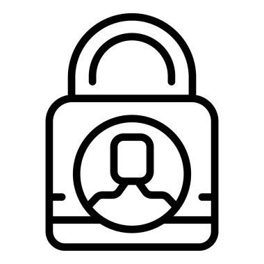 Asma kilit simge dış hat vektörünü unuttu. İnternet hesabı. Profil saldırısı