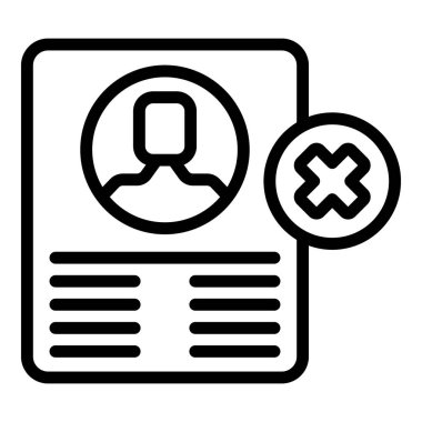 Profil simgesi dış hat vektörüne saldır. İnternet hesabı. Bilgisayar korsanı sahte