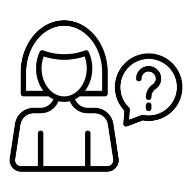 Kadın kilit ikon ana hat vektörü. İnternet hesabı. Profil bloğu