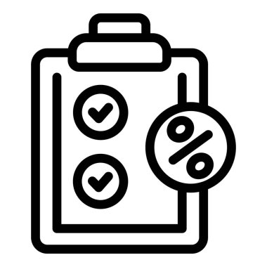 Vergi indirimi ikonu ana hatları vektörü. Para iade. Finans kredisi