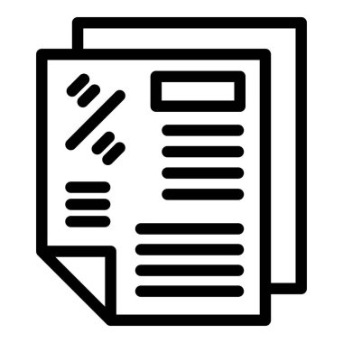 Para kesme simgesi ana hat vektörü. İndirimli. Kredi finansmanı