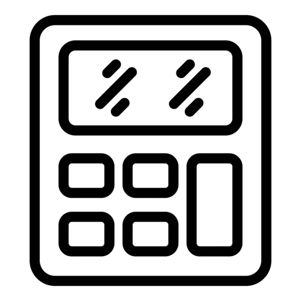 Financiën Calculator Pictogram Schets Vector Belastingaftrek Geld Krediet — Stockvector