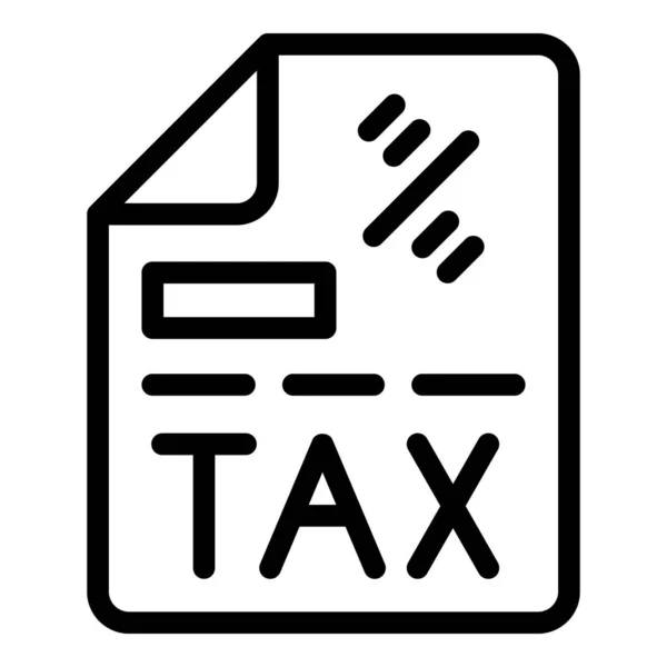 Φορολογικό Εικονίδιο Περίγραμμα Διάνυσμα Χρήματα Συντελεστής Εισοδήματος — Διανυσματικό Αρχείο
