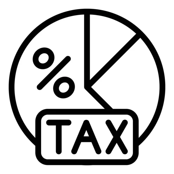 Вектор Контурів Піктограм Податкової Діаграми Грошові Фінанси Зменшити Кредит — стоковий вектор