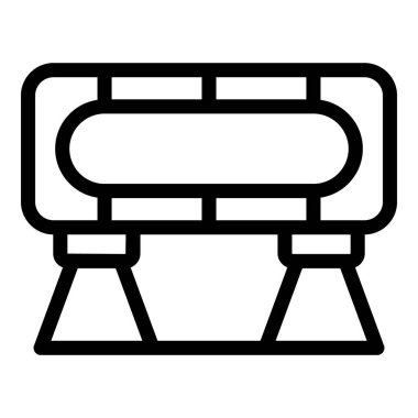 Rampa Stadyumu ikonu ana hat vektörü. Spor pateni. Şehir tahtası