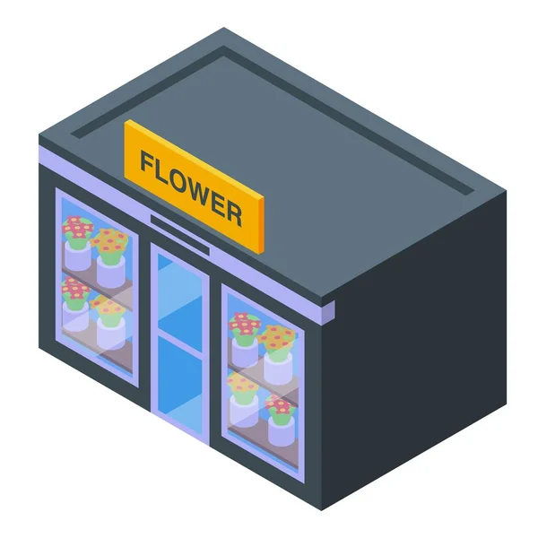 Blumenladen Symbol Isometrischer Vektor Liefergeschenk Express Online — Stockvektor