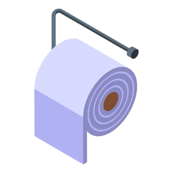 Toiletpapier Roll Pictogram Isometrische Vector Schattig Potje Pot Plas — Stockvector