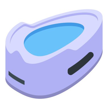 Bebek tuvaleti ikonu izometrik vektörü. Mutlu bebek. Çocuk bakımı