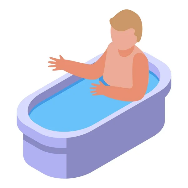 笑顔の子供風呂のアイコン等式ベクトル 赤ちゃん 笑顔の少年 — ストックベクタ