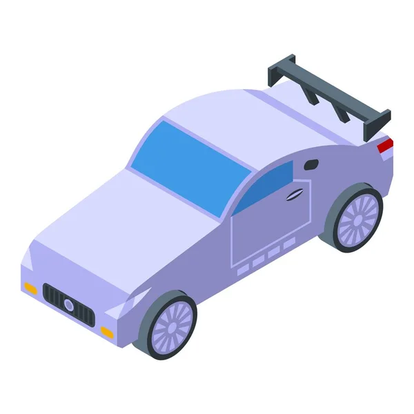 Icône Course Automobile Vecteur Isométrique Équipe Course Chauffeur Automatique — Image vectorielle