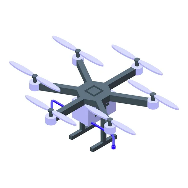 Pesticide Pulvérisateur Drone Icône Vecteur Isométrique Spray Chimique Organisme Nuisible — Image vectorielle