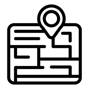 Evcil hayvan restoranının konum haritası ana hatları vektörü. Hayvan maması. Akşam yemeği.