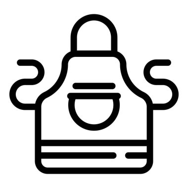 Evcil hayvan restoranı önlüğü ana hatları vektörü. Hayvan dükkânı. Yemek arkadaşı.