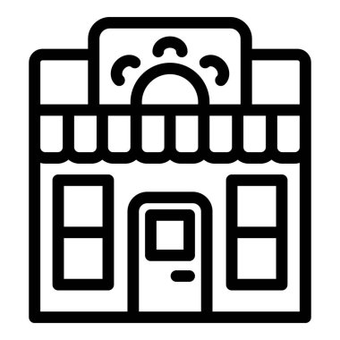 Evcil hayvan restoranı ikonu ana hatları vektörü. Hayvan dostu. Köpek maması.