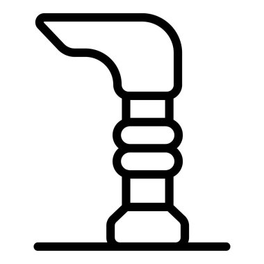 Levye simgesi ana hatlı vektör. Hırsız aleti. El çeliği