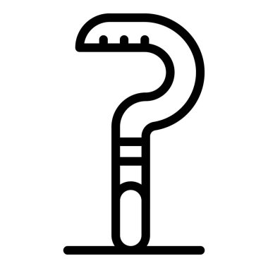 Levye simgesi ana hatları vektörü çalıyorum. Hırsızlık aleti. Kaldıraç barı