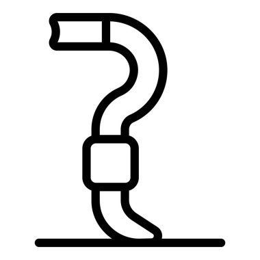 Hırsız araç simgesi ana hat vektörü. Levye soygunu. Uzat elini.