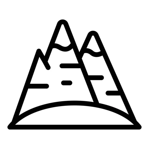 Art Mountains Icon Outline Vector Poland Country Culture Europe — Stock Vector