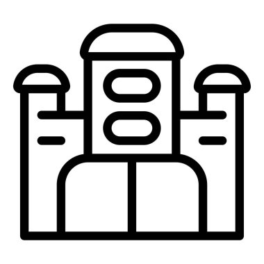 Kültür Torah ikon ana hatları vektörü. İsrail binası. Yıldız dini