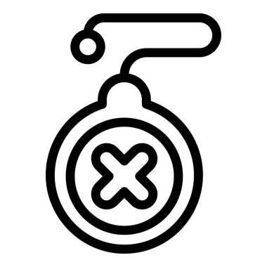 Bomba ikonu ana hat vektörü. Çalışma süreci. Üzgün bilgisayar