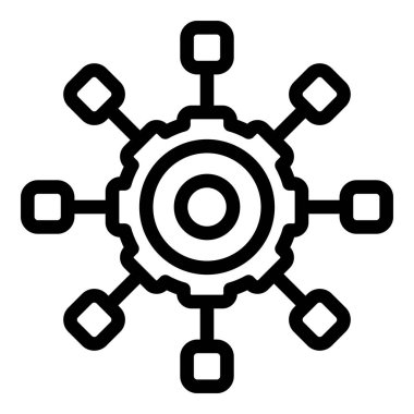 Yaratıcılık vitesi taslak vektörü. İş bilgisayarı. Bilgisayar simülasyonu