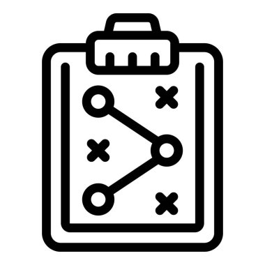 Taktik tahta simgesi ana hat vektörü. İş bilgisayarı. Yaratıcı kontrol