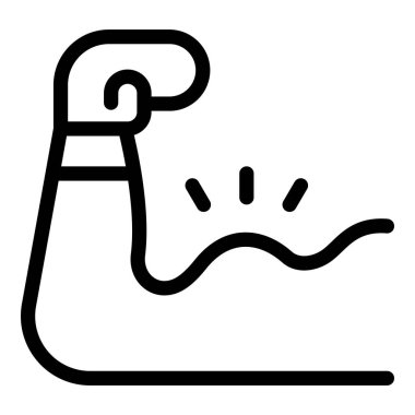 Güçlü biseptik çocuk ikon ana hatları vektörü. Kol kası. Enerji Sağlığı