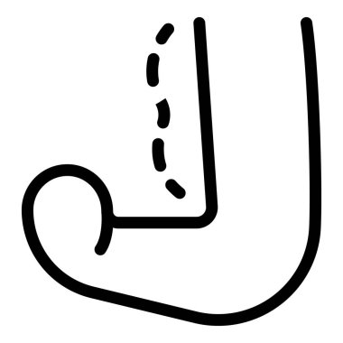 Pazı bisepsi ikonu ana hatları vektörü çalıştırılıyor. Kas kolu. Maço enerji