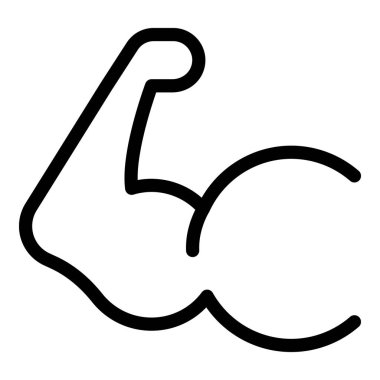 Büyük pazı simgesi ana hat vektörü. Kol kası. Bip gücü