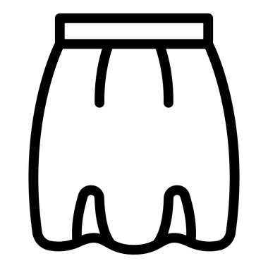 Etek giysisi ikonu ana hatları vektörü. Kumaş tasarımı. Moda tarzı